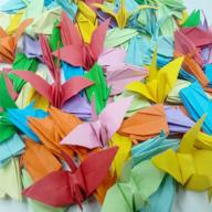 🎉 100 pcs mixed colors origami paper cranes by morndew - ideal for wedding, birthday, and children parties. beautiful diy folded paper cranes for backdrops and home decor logo