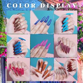 img 2 attached to PEWETE Gel Nail Polish Set - 21 Colors with Base Coat, No Wipe Glossy Top Coat, and Matte Top Coat - 24 Pcs Soak Off UV Gel - Purple, Yellow, Green, Blue, Brown, Black, White, Glitter - Nail Art Manicure