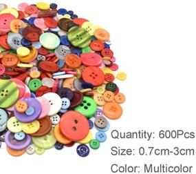 img 3 attached to 🧵 600-Piece Assortment of Resin Round Buttons - Perfect for DIY Crafts, Sewing Decorations, and Kid's Painting