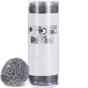 img 4 attached to 🧽 TecUnite 6 Pack Stainless Steel Scourer - Heavy Duty Metal Sponges Scrubbers (30g each)