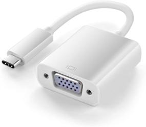 img 4 attached to TNP USB-C to VGA Adapter - Type C 3.1 Male to VGA Female 1080P Video Converter Cable for Improved Connectivity (White)