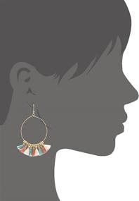 img 2 attached to 🌈 Exquisite Bohemian Handmade Multi Color Tassel Earrings: Yellow Gold Plated Dangle Drop Statement Jewelry