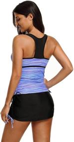 img 3 attached to 👙 Luvamia Women's Racerback Tankini Swimsuits: Stylish Swimwear & Cover Ups for Ladies