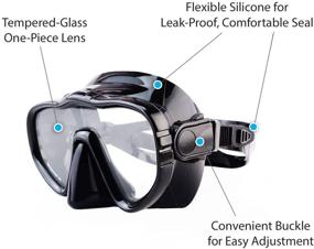 img 3 attached to 🤿 Kraken Aquatics Dive Snorkel Mask: Premium Scuba Gear for Diving, Snorkeling, and Swimming