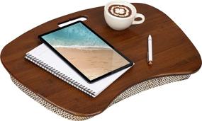 img 3 attached to 🎍 Bamboo Lap Desk for 17.3 Inch Laptops - Chestnut Bamboo - Style No. 91692
