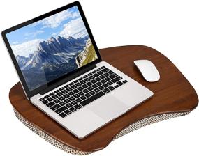 img 4 attached to 🎍 Bamboo Lap Desk for 17.3 Inch Laptops - Chestnut Bamboo - Style No. 91692