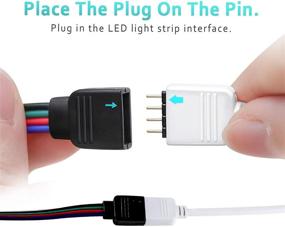 img 2 attached to 🔌 Nelyeqwo 2 Pack 5M RGB Extension Cable Kit for 5050 3528 LED Strip Light - 16.4ft Solderless Connector, 4 Pin Jumper Cables, 4 Male Pin Connectors included