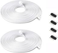 🔌 nelyeqwo 2 pack 5m rgb extension cable kit for 5050 3528 led strip light - 16.4ft solderless connector, 4 pin jumper cables, 4 male pin connectors included логотип