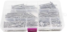 img 1 attached to binifiMux 400pcs M3 Pan Head Phillips Machine Screws Nuts Washers Assortment Kit - 304 Stainless Steel, Multiple Sizes included (20mm/25mm/30mm/35mm/40mm)