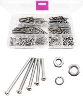 binifimux 400pcs m3 pan head phillips machine screws nuts washers assortment kit - 304 stainless steel, multiple sizes included (20mm/25mm/30mm/35mm/40mm) логотип