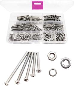 img 4 attached to binifiMux 400pcs M3 Pan Head Phillips Machine Screws Nuts Washers Assortment Kit - 304 Stainless Steel, Multiple Sizes included (20mm/25mm/30mm/35mm/40mm)