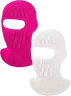 willbond 2-piece knitted ski balaclava set – ultimate full face cover for outdoor sports in winter logo