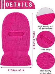 img 2 attached to WILLBOND 2-Piece Knitted Ski Balaclava Set – Ultimate Full Face Cover for Outdoor Sports in Winter