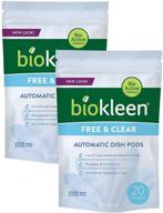 🌱 biokleen automatic natural dish pods - eco-friendly dishwasher detergent, concentrated, phosphate & chlorine free - 40 pods logo