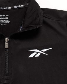 img 3 attached to Reebok Boys' Active Shirt: Lightweight & Moisture-Wicking Quarter-Zip Pullover