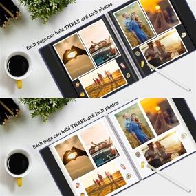 img 3 attached to 📸Универсальный и стильный фотоальбом: Самоклеящийся скрапбук с 60 липкими страницами для фотографий 3x5 до 8x10 - идеальный для семейных воспоминаний, свадеб и DIY-проектов. В комплекте металлический ручка!