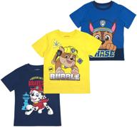 👕 adorable nickelodeon boys and toddlers 3-pack t-shirts: paw patrol and blaze – perfect for little fans! logo