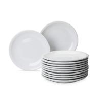 amazoncommercial 12 piece porcelain dinner plate logo