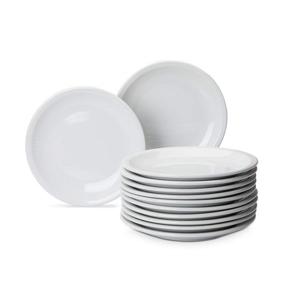 img 4 attached to AmazonCommercial 12 Piece Porcelain Dinner Plate