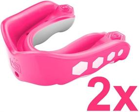 img 3 attached to 🦷 Shock Doctor Gel Max Mouthguard Pack of 2 for Adults - Ideal for Football, Lacrosse, Basketball, Boxing, Fighting Sports - Includes Helmet Strap