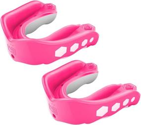 img 4 attached to 🦷 Shock Doctor Gel Max Mouthguard Pack of 2 for Adults - Ideal for Football, Lacrosse, Basketball, Boxing, Fighting Sports - Includes Helmet Strap