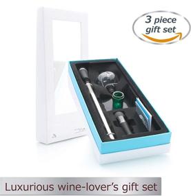 img 3 attached to Soireehome Glass Wine Aerator: Gourmet Decanter for All Wine Bottles (Gift Set)