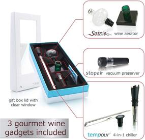 img 2 attached to Soireehome Glass Wine Aerator: Gourmet Decanter for All Wine Bottles (Gift Set)