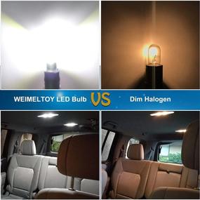 img 3 attached to 🚗 6pcs/pack WEIMELTOY 194 LED Car Bulb, Upgraded with 3030 Chipset, T10 194 168 W5W LED Wedge Light Bulb, 1.5W 12V, Perfect for License Plate, Courtesy Step, Trunk Lamp, Clearance Lights