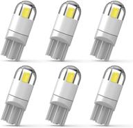 🚗 6pcs/pack weimeltoy 194 led car bulb, upgraded with 3030 chipset, t10 194 168 w5w led wedge light bulb, 1.5w 12v, perfect for license plate, courtesy step, trunk lamp, clearance lights logo