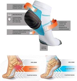 img 1 attached to Effective Relief: Compression Socks Plantar Fasciitis A1 Mix for Targeted Pain Relief