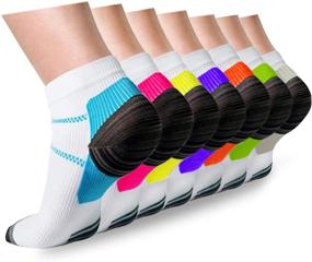 img 4 attached to Effective Relief: Compression Socks Plantar Fasciitis A1 Mix for Targeted Pain Relief