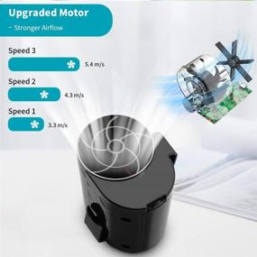 img 3 attached to 🔋 Portable Mini USB Waist Hanging Hands-Free Fan - Rechargeable 4400mA Battery - 3-Level Speed - Wearable Clip-on Fan for Outdoor Sports and High-Temperature Working