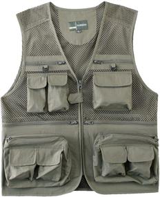 img 4 attached to Zhusheng Pockets Photography Breathable Waistcoat - Ideal Men's Clothing for an Active Lifestyle