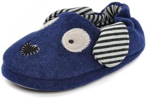 img 4 attached to 🐧 Penguin Boys' Indoor Toddler Slippers for Bedroom Shoes