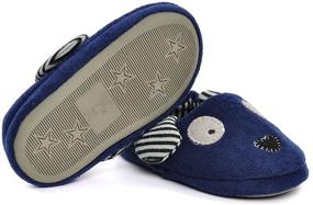 img 1 attached to 🐧 Penguin Boys' Indoor Toddler Slippers for Bedroom Shoes