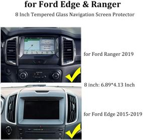 img 3 attached to 📱 Tempered Glass Navigation Screen Protector for Ford Edge 2015-2019, BUENNUS Center Console Protective Film for Ford Edge SE SEL ST Titanium/2019 Ranger XL XLT Lariat