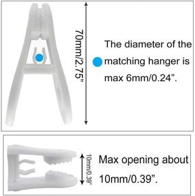 img 1 attached to 👕 30-Pack Quadow Hanger Clips - Versatile Finger Clips for Plastic Clothes Hangers, White Pants Hangers Clips, Multi-Purpose Hanger Accessories