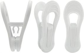 img 4 attached to 👕 30-Pack Quadow Hanger Clips - Versatile Finger Clips for Plastic Clothes Hangers, White Pants Hangers Clips, Multi-Purpose Hanger Accessories