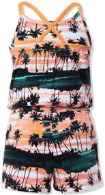 img 2 attached to Awesome Sleeve Romper Jumpsuit Tropical