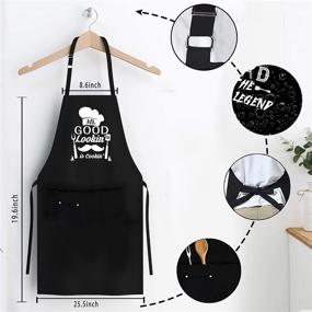 img 2 attached to 👨 Skull Chef Hilarious Aprons for Kitchen Cooking and BBQ Grill – Perfect Dad, Men, and Women Gift