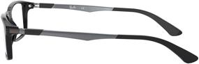 img 1 attached to Ray Ban RX7017 Eyeglasses Shiny Black: Stylish and Sleek Eyewear for All Occasions