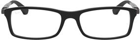 img 4 attached to Ray Ban RX7017 Eyeglasses Shiny Black: Stylish and Sleek Eyewear for All Occasions