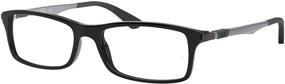 img 3 attached to Ray Ban RX7017 Eyeglasses Shiny Black: Stylish and Sleek Eyewear for All Occasions