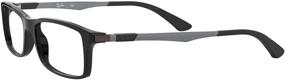 img 2 attached to Ray Ban RX7017 Eyeglasses Shiny Black: Stylish and Sleek Eyewear for All Occasions