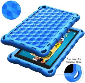 img 3 attached to 👦 Kids-Proof Protective Light Weight Blue Tablet Case 2019 (Compatible with 2017 & 2019 Releases) - DiHines 7 inch Tablet Cover for Kids