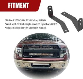 img 2 attached to 🚗 XJMOTO 32 inch LED Light Bar Mount Brackets for 2009-2014 Ford F-150 Pickup 4/2WD with Front Hidden Grille