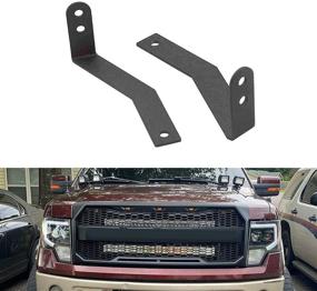 img 4 attached to 🚗 XJMOTO 32 inch LED Light Bar Mount Brackets for 2009-2014 Ford F-150 Pickup 4/2WD with Front Hidden Grille