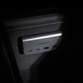 img 4 attached to 🔌 Enhance Your Tesla Model 3/Y Experience with TEMAI Dynamic Power Hub (USB-C and USB-C) - 2021 Model 3/Y Refresh Console Upgrade