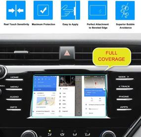 img 3 attached to 🚗 Защитное стекло для автомобильной навигационной системы 7 дюймов J&D для Toyota Camry (1 шт.) - 2018 2019 2020 HD Clear Закаленное стекло - совместимо с моделями LE и SE - баллистическая защита - не подходит для 8IN.