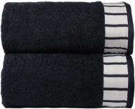 🛁 casa haus midnight blue his & her 550 gsm 2 pack cotton bath towel set logo